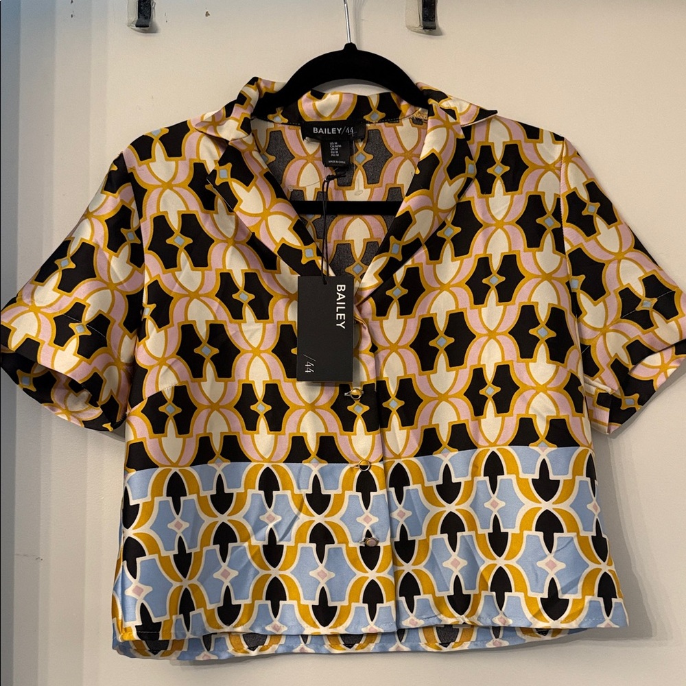 BNWT Bailey 44 Multicolor Geometric Blouse